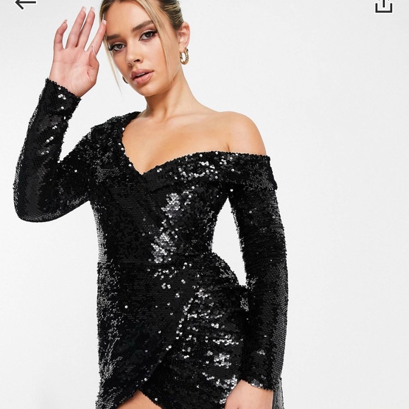 Lavish Alice black sequin dress NWT - Picture 2 of 4